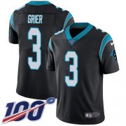Wholesale Cheap Nike Panthers #3 Will Grier Black Team Color Youth Stitched NFL 100th Season Vapor Untouchable Limited Jersey