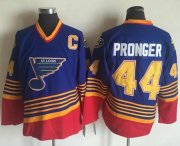 Wholesale Cheap Blues #44 Chris Pronger Light Blue/Red CCM Throwback Stitched NHL Jersey