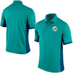Wholesale Cheap Men\'s Nike NFL Miami Dolphins Aqua Team Issue Performance Polo