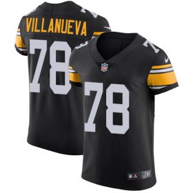 Wholesale Cheap Nike Steelers #78 Alejandro Villanueva Black Alternate Men\'s Stitched NFL Vapor Untouchable Elite Jersey