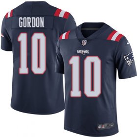 Wholesale Cheap Nike Patriots #10 Josh Gordon Navy Blue Men\'s Stitched NFL Limited Rush Jersey
