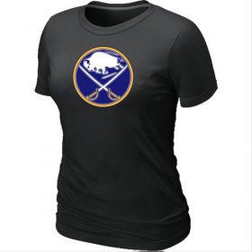 Wholesale Cheap Women\'s Buffalo Sabres Big & Tall Logo Black NHL T-Shirt