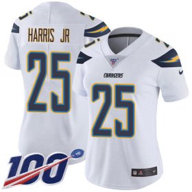 Wholesale Cheap Nike Chargers #25 Chris Harris Jr White Women\'s Stitched NFL 100th Season Vapor Untouchable Limited Jersey