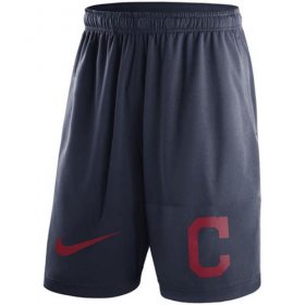 Wholesale Cheap Men\'s Cleveland Indians Nike Navy Dry Fly Shorts