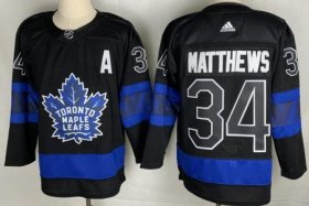 Wholesale Cheap Men\'s Toronto Maple Leafs #34 Auston Matthews Black X Drew House Inside Out Stitched Jersey