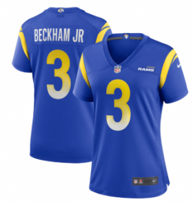 Wholesale Cheap Women\'s Royal Los Angeles Rams #3 Odell Beckham Jr. Vapor Untouchable Limited Stitched Royal Jersey