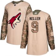 Wholesale Cheap Adidas Coyotes #9 Clayton Keller Camo Authentic 2017 Veterans Day Stitched Youth NHL Jersey