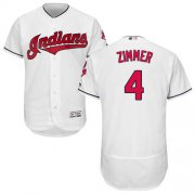 Wholesale Cheap Indians #4 Bradley Zimmer White Flexbase Authentic Collection Stitched MLB Jersey