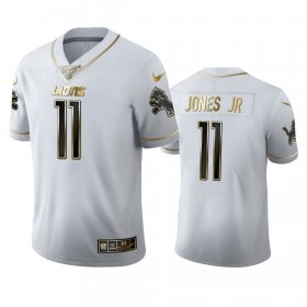 Wholesale Cheap Detroit Lions #11 Marvin Jones Jr Men\'s Nike White Golden Edition Vapor Limited NFL 100 Jersey