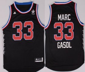 Wholesale Cheap 2015 NBA Western All-Stars #33 Marc Gasol Revolution 30 Swingman Black Jersey