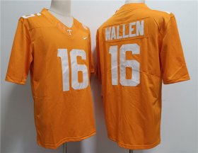 Cheap Men\'s Notre Tennessee Volunteers #16 Morgan Wallen Orange Stitched Jersey