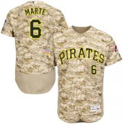 Wholesale Cheap Pirates #6 Starling Marte Camo Flexbase Authentic Collection Stitched MLB Jersey