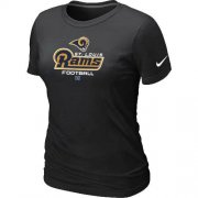 Wholesale Cheap Women's Nike Los Angeles Rams Critical Victory NFL T-Shirt Black