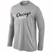Wholesale Cheap Chicago White Sox Long Sleeve MLB T-Shirt Grey