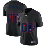 Wholesale Cheap New England Patriots Custom Men's Nike Team Logo Dual Overlap Limited NFL Jersey Black