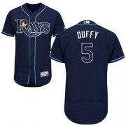 Wholesale Cheap Rays #5 Matt Duffy Dark Blue Flexbase Authentic Collection Stitched MLB Jersey