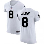 Wholesale Cheap Nike Raiders #8 Josh Jacobs White Men's Stitched NFL Vapor Untouchable Elite Jersey