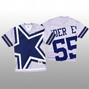 Wholesale Cheap NFL Dallas Cowboys #55 Leighton Vander Esch White Men's Mitchell & Nell Big Face Fashion Limited NFL Jersey