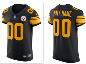 Wholesale Cheap Men\'s Pittsburgh Steelers Black Vapor Untouchable Custom Elite Stitched NFL Jersey