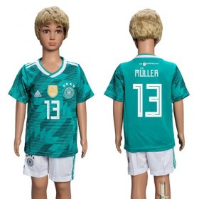 Wholesale Cheap Germany #13 Muller Away Kid Soccer Country Jersey