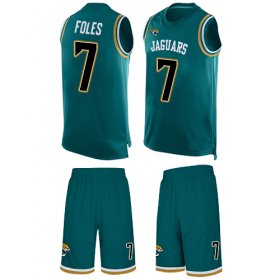 Wholesale Cheap Nike Jaguars #7 Nick Foles Teal Green Alternate Men\'s Stitched NFL Limited Tank Top Suit Jersey