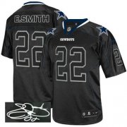 Wholesale Cheap Nike Cowboys #22 Emmitt Smith Lights Out Black Men's Stitched NFL Elite Autographed Jersey