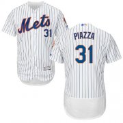 Wholesale Cheap Mets #31 Mike Piazza White(Blue Strip) Flexbase Authentic Collection Stitched MLB Jersey