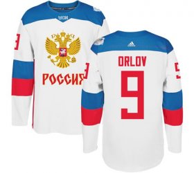 Wholesale Cheap Team Russia #9 Dmitry Orlov White 2016 World Cup Stitched NHL Jersey