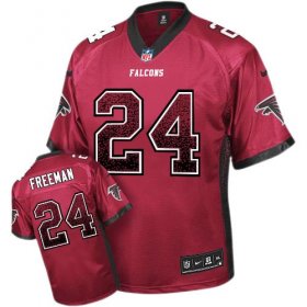 Wholesale Cheap Nike Falcons #24 Devonta Freeman Red Team Color Men\'s Stitched NFL Elite Drift Fashion Jersey