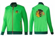 Wholesale Cheap NHL Chicago Blackhawks Zip Jackets Green-1