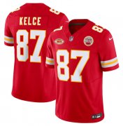 Wholesale Cheap Men's Kansas City Chiefs #87 Travis Kelce Red 2023 F.U.S.E. With NKH Patch Vapor Untouchable Limited Football Stitched Jersey