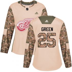 Wholesale Cheap Adidas Red Wings #25 Mike Green Camo Authentic 2017 Veterans Day Women\'s Stitched NHL Jersey