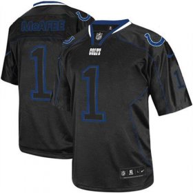 Wholesale Cheap Nike Colts #1 Pat McAfee Lights Out Black Men\'s Stitched NFL Elite Jersey