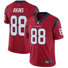 Wholesale Cheap Nike Texans #88 Jordan Akins Red Alternate Men\'s Stitched NFL Vapor Untouchable Limited Jersey