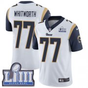 Wholesale Cheap Nike Rams #77 Andrew Whitworth White Super Bowl LIII Bound Men's Stitched NFL Vapor Untouchable Limited Jersey