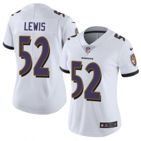 Wholesale Cheap Nike Ravens #52 Ray Lewis White Women\'s Stitched NFL Vapor Untouchable Limited Jersey