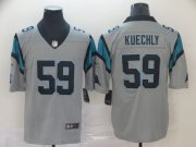 Wholesale Cheap Nike Panthers #59 Luke Kuechly Silver Men's Stitched NFL Limited Inverted Legend Jersey