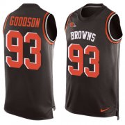 Wholesale Cheap Nike Browns #93 B.J. Goodson Brown Team Color Men's Stitched NFL Limited Tank Top Jersey