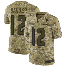 Wholesale Cheap Nike Falcons #12 Mohamed Sanu Sr Camo Men\'s Stitched NFL Limited 2018 Salute To Service Jersey