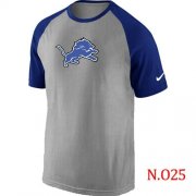 Wholesale Cheap Nike Detroit Lions Ash Tri Big Play Raglan NFL T-Shirt Grey/Blue