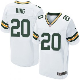 Wholesale Cheap Nike Packers #20 Kevin King White Men\'s Stitched NFL Elite Jersey