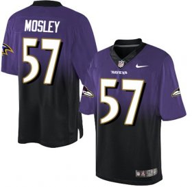 Wholesale Cheap Nike Ravens #57 C.J. Mosley Purple/Black Men\'s Stitched NFL Elite Fadeaway Fashion Jersey