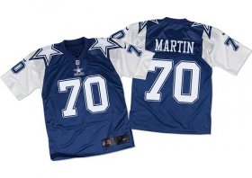 Wholesale Cheap Nike Cowboys #70 Zack Martin Navy Blue/White Throwback Men\'s Stitched NFL Elite Jersey