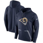 Wholesale Cheap Men's Los Angeles Rams Nike Navy Champ Drive Vapor Speed Performance Pullover Hoodie