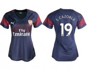 Wholesale Cheap Women's Arsenal #19 S.Cazorla Away Soccer Club Jersey