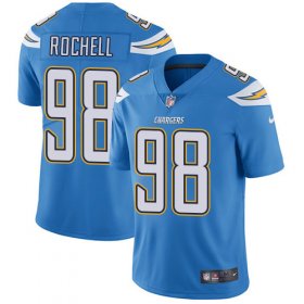 Wholesale Cheap Nike Chargers #98 Isaac Rochell Electric Blue Alternate Men\'s Stitched NFL Vapor Untouchable Limited Jersey