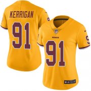 Wholesale Cheap Nike Redskins #91 Ryan Kerrigan Gold Women's Stitched NFL Limited Rush Jersey