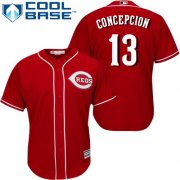 Wholesale Cheap Reds #13 Dave Concepcion Red Cool Base Stitched Youth MLB Jersey