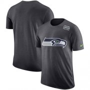 Wholesale Cheap NFL Men's Seattle Seahawks Nike Anthracite Crucial Catch Tri-Blend Performance T-Shirt