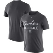 Wholesale Cheap New York Yankees Nike Wordmark Practice Performance T-Shirt Anthracite